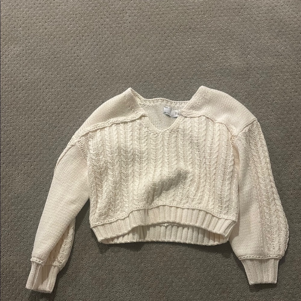 asos cream think sweater